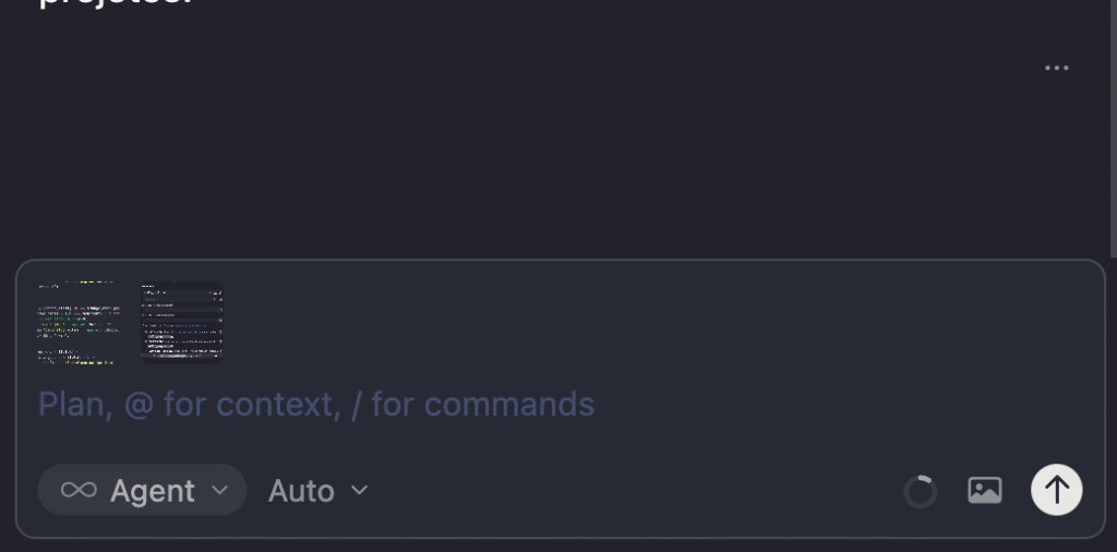 Cursor com imagens no contexto